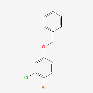 4-(Benzyloxy)-1-bromo-2-chlorobenzene chemical structure (CAS 729590-57-2)
