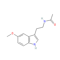 N-(2-(5-Methoxy-1H-indol-3-yl)ethyl)acetamide chemical structure (CAS 73-31-4)