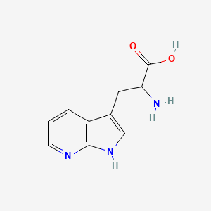 2-Amino-3-(7H-pyrrolo[2,3-b]pyridin-3-yl)propanoic acid chemical structure (CAS 7303-50-6)