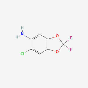 6-Chloro-2,2-difluorobenzo[d][1,3]dioxol-5-amine chemical structure (CAS 73051-44-2)