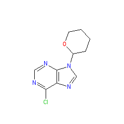 6-Chloro-9-(tetrahydro-2H-pyran-2-yl)-9H-purine chemical structure (CAS 7306-68-5)