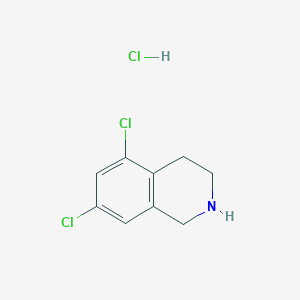 5,7-Dichloro-1,2,3,4-tetrahydroisoquinoline hydrochloride chemical structure (CAS 73075-47-5)