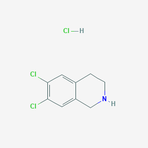6,7-Dichloro-1,2,3,4-tetrahydroisoquinoline hydrochloride chemical structure (CAS 73075-49-7)