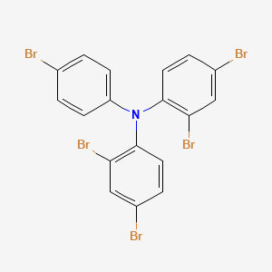 2,4-Dibromo-N-(4-bromophenyl)-N-(2,4-dibromophenyl)aniline chemical structure (CAS 73087-81-7)