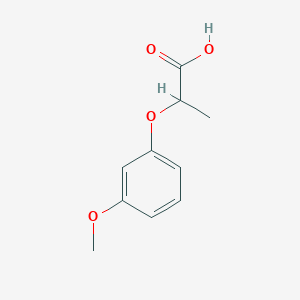 2-(3-Methoxyphenoxy)propionic Acid chemical structure (CAS 7309-52-6)