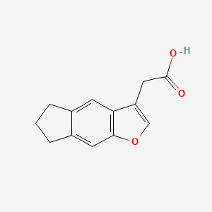 2-(6,7-Dihydro-5H-indeno[5,6-b]furan-3-yl)acetic acid chemical structure (CAS 730951-34-5)