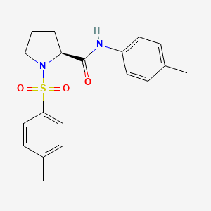 (S)-N-(p-Tolyl)-1-tosylpyrrolidine-2-carboxamide chemical structure (CAS 73096-28-3)