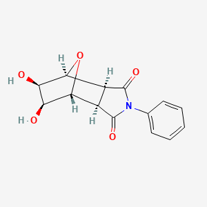 rel-(3aR,4R,5S,6R,7S,7aS)-5,6-Dihydroxy-2-phenylhexahydro-1H-4,7-epoxyisoindole-1,3(2H)-dione chemical structure (CAS 730963-45-8)