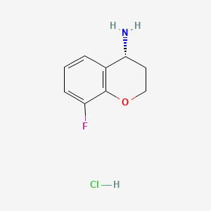 (R)-8-Fluorochroman-4-amine hydrochloride chemical structure (CAS 730980-49-1)