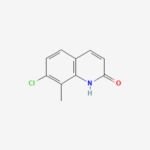 7-Chloro-8-methylquinolin-2(1H)-one chemical structure (CAS 73108-76-6)