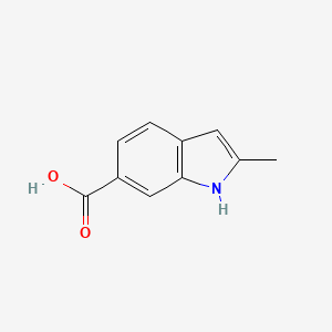 2-Methyl-1H-indole-6-carboxylic acid chemical structure (CAS 73177-33-0)
