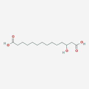 3-Hydroxytetradecanedioic acid chemical structure (CAS 73179-89-2)
