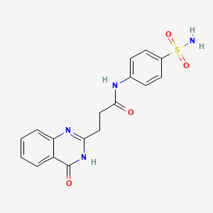 3-(4-Oxo-3,4-dihydroquinazolin-2-yl)-N-(4-sulfamoylphenyl)propanamide chemical structure (CAS 731801-19-7)