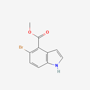 Methyl 5-bromo-1H-indole-4-carboxylate chemical structure (CAS 731810-04-1)