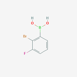 (2-Bromo-3-fluorophenyl)boronic acid chemical structure (CAS 731817-89-3)
