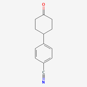 4-(4-Oxocyclohexyl)benzonitrile chemical structure (CAS 73204-07-6)
