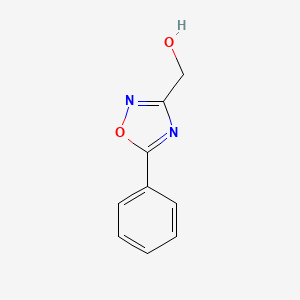 (5-Phenyl-1,2,4-oxadiazol-3-yl)methanol chemical structure (CAS 73217-37-5)