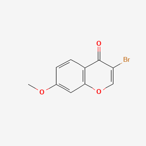 3-Bromo-7-methoxy-4H-chromen-4-one chemical structure (CAS 73220-41-4)