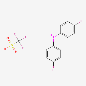 Bis(4-fluorophenyl)iodonium Trifluoromethanesulfonate chemical structure (CAS 732306-64-8)