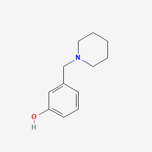 3-(Piperidin-1-ylmethyl)phenol chemical structure (CAS 73279-04-6)