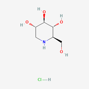 (2R,3R,4R,5S)-2-(Hydroxymethyl)piperidine-3,4,5-triol hydrochloride chemical structure (CAS 73285-50-4)