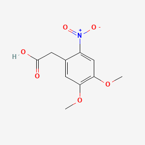 2-(4,5-Dimethoxy-2-nitrophenyl)acetic acid chemical structure (CAS 73357-18-3)