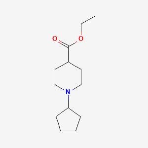Ethyl 1-cyclopentylpiperidine-4-carboxylate chemical structure (CAS 733783-96-5)