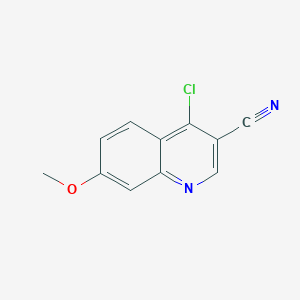 4-Chloro-7-methoxyquinoline-3-carbonitrile chemical structure (CAS 73387-74-3)