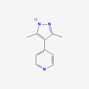 4-(3,5-Dimethyl-1H-pyrazol-4-yl)pyridine chemical structure (CAS 734533-08-5)