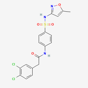 2-(3,4-Dichlorophenyl)-N-(4-(N-(5-methylisoxazol-3-yl)sulfamoyl)phenyl)acetamide chemical structure (CAS 735303-62-5)