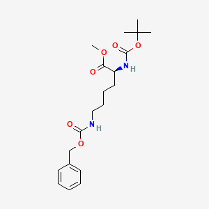 (S)-Methyl 6-(((benzyloxy)carbonyl)amino)-2-((tert-butoxycarbonyl)amino)hexanoate chemical structure (CAS 73548-77-3)