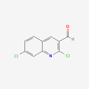 2,7-Dichloroquinoline-3-carbaldehyde chemical structure (CAS 73568-33-9)