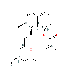 (1S,7S,8S,8aR)-8-(2-((2R,4R)-4-Hydroxy-6-oxotetrahydro-2H-pyran-2-yl)ethyl)-7-methyl-1,2,3,7,8,8a-hexahydronaphthalen-1-yl (S)-2-methylbutanoate chemical structure (CAS 73573-88-3)