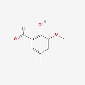 2-Hydroxy-5-iodo-3-methoxybenzaldehyde chemical structure (CAS 7359-14-0)