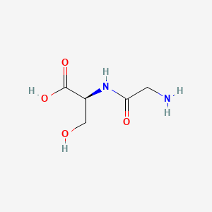 (S)-2-(2-Aminoacetamido)-3-hydroxypropanoic acid chemical structure (CAS 7361-43-5)