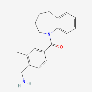 (4-(Aminomethyl)-3-methylphenyl)(2,3,4,5-tetrahydro-1H-benzo[b]azepin-1-yl)methanone chemical structure (CAS 736127-06-3)