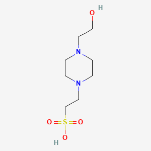 2-(4-(2-Hydroxyethyl)piperazin-1-yl)ethanesulfonic acid chemical structure (CAS 7365-45-9)