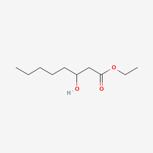 Ethyl 3-hydroxyoctanoate chemical structure (CAS 7367-90-0)
