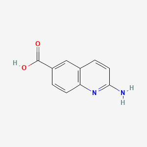 2-Aminoquinoline-6-carboxylic acid chemical structure (CAS 736919-39-4)