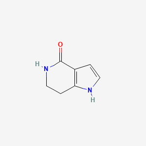 6,7-Dihydro-1H-pyrrolo[3,2-c]pyridin-4(5H)-one chemical structure (CAS 736990-65-1)