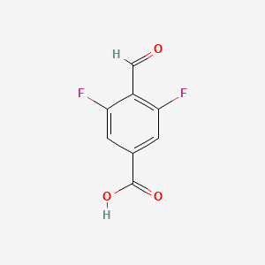 3,5-Difluoro-4-formylbenzoic acid chemical structure (CAS 736990-88-8)
