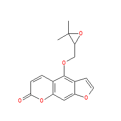 4-((3,3-Dimethyloxiran-2-yl)methoxy)-7H-furo[3,2-g]chromen-7-one chemical structure (CAS 737-52-0)