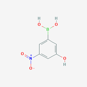 3-Hydroxy-5-nitrophenylboronic acid chemical structure (CAS 737001-07-9)