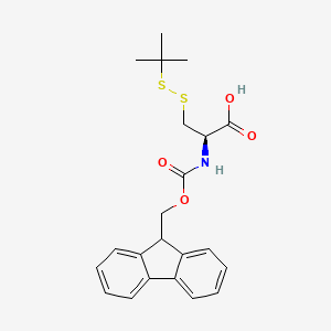 N-(((9H-Fluoren-9-yl)methoxy)carbonyl)-S-(tert-butylthio)-L-cysteine chemical structure (CAS 73724-43-3)