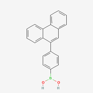 (4-(Phenanthren-9-yl)phenyl)boronic acid chemical structure (CAS 737764-74-8)