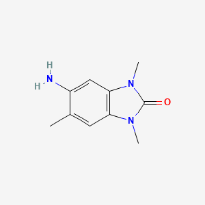 5-Amino-1,3,6-trimethyl-1H-benzo[d]imidazol-2(3H)-one chemical structure (CAS 73778-94-6)