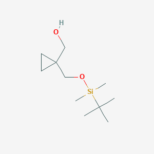 (1-(((tert-Butyldimethylsilyl)oxy)methyl)cyclopropyl)methanol chemical structure (CAS 737790-46-4)