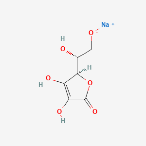 (R)-5-((R)-1,2-Dihydroxyethyl)-3,4-dihydroxyfuran-2(5H)-one, sodium salt (1:X) chemical structure (CAS 7378-23-6)