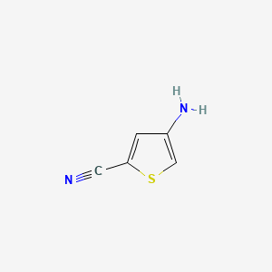 4-Aminothiophene-2-carbonitrile chemical structure (CAS 73781-74-5)