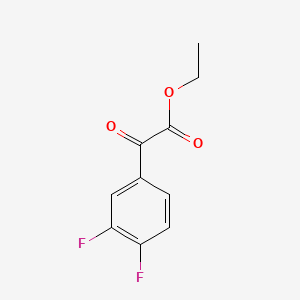 Ethyl 2-(3,4-difluorophenyl)-2-oxoacetate chemical structure (CAS 73790-05-3)